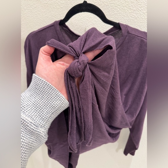 Caslon Women's Purple Tie-Front Top size petite small - Picture 5 of 5